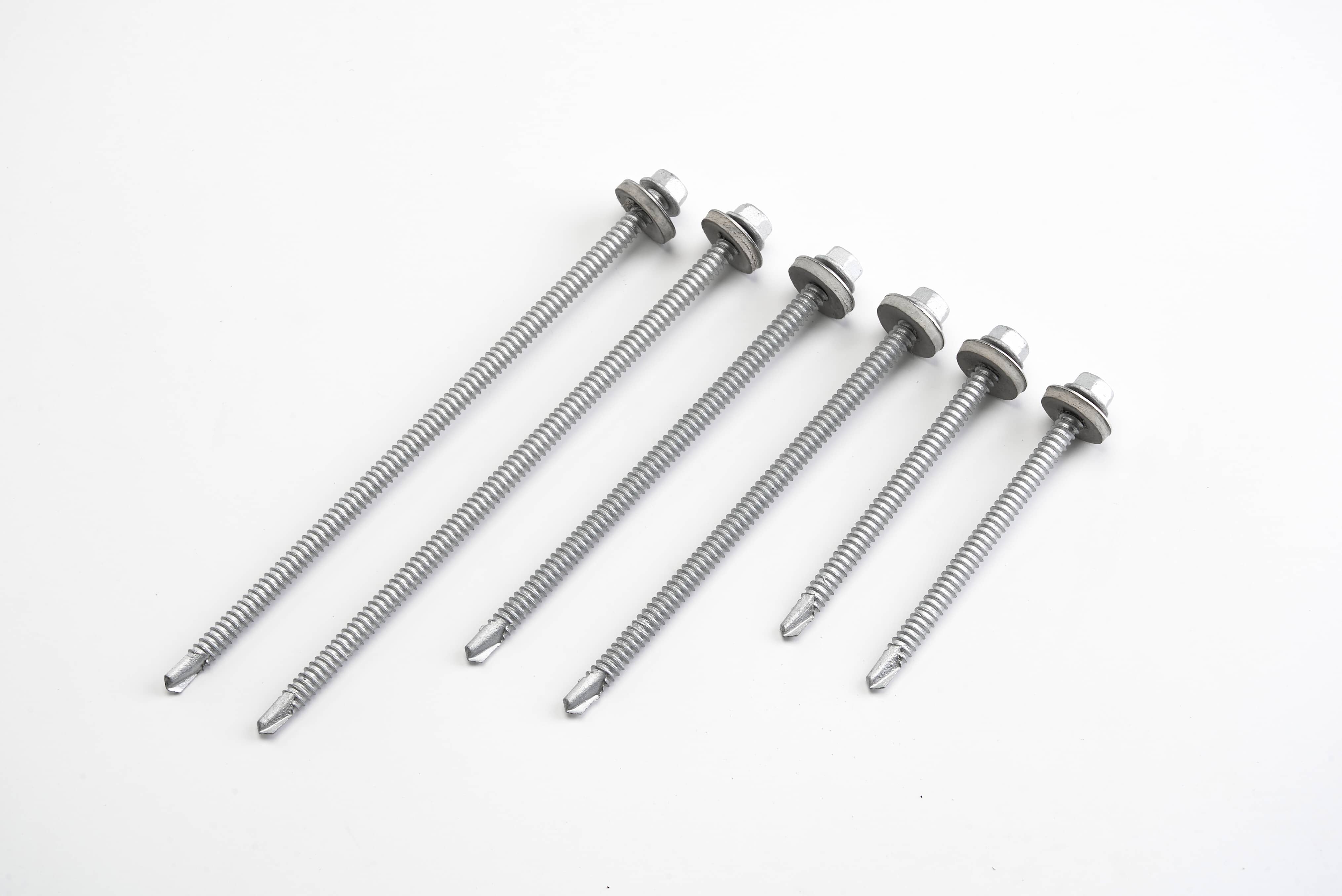 Bimetal composite self-drilling screws with composite washers